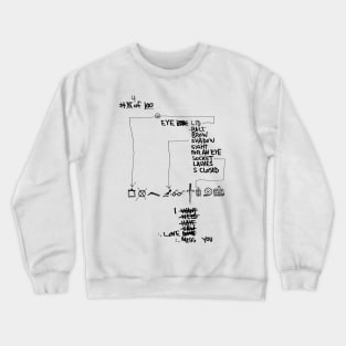 The Eyes Have It Doodle Black Crewneck Sweatshirt